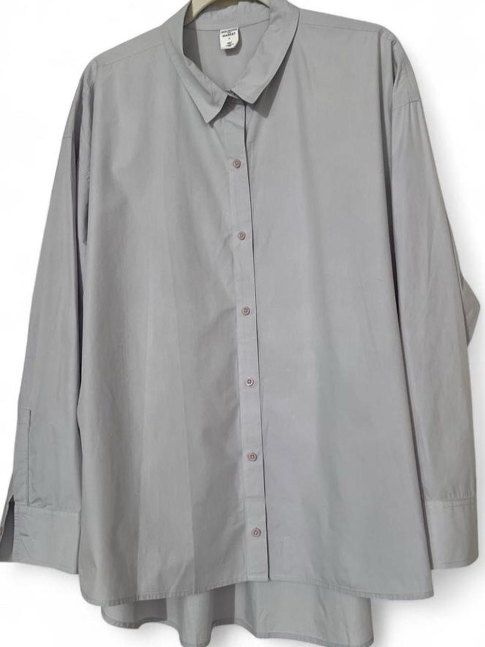 Melrose and Market Men's Light Gray Long-Sleeve Button-Down Shirt